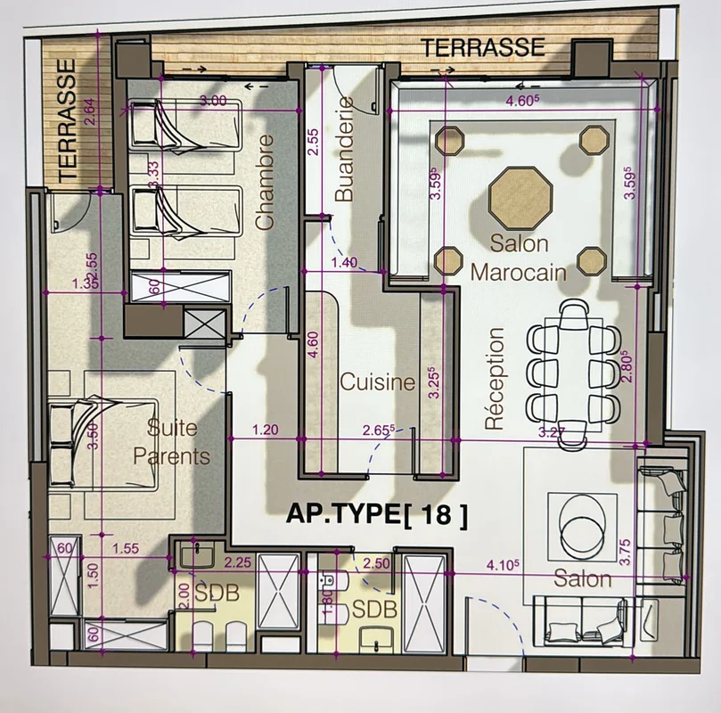 APPARTEMENTS EN VENTE A TANGER PROJET NEUF / REFERENCE : VTAA3426