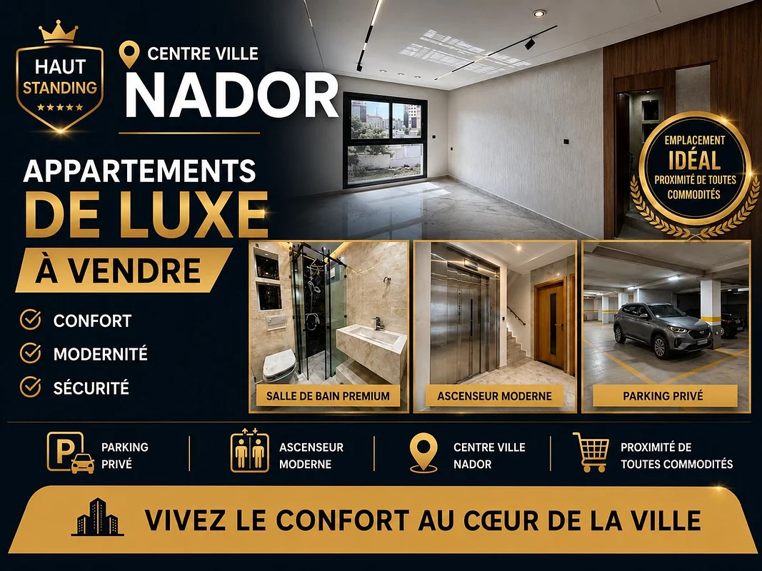 Appartements de Luxe à Vendre – Nador