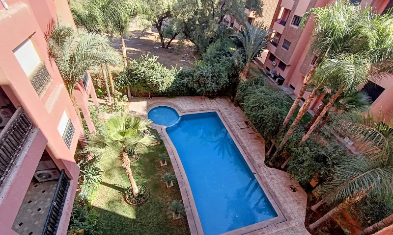 Furnished Apartment with Pool in Hivernage | Domio.ma