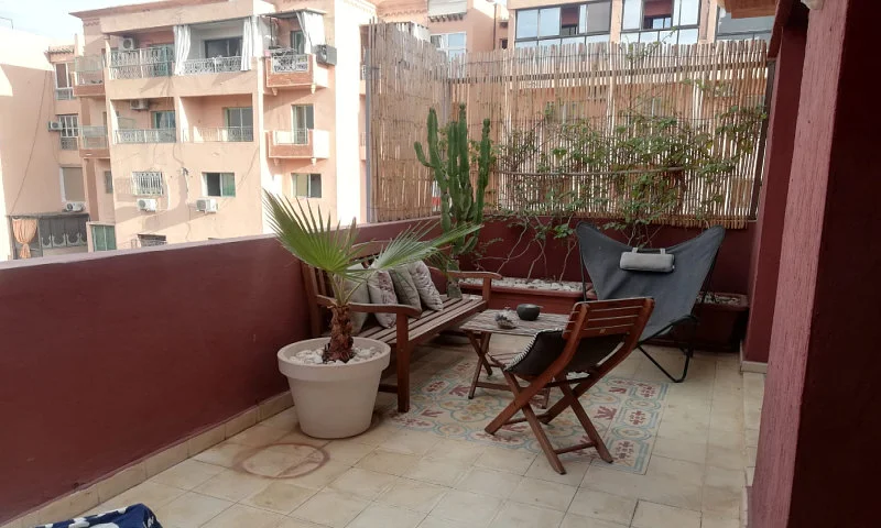 Luxe Appartement te Huur met 2 Terrassen in Guéliz