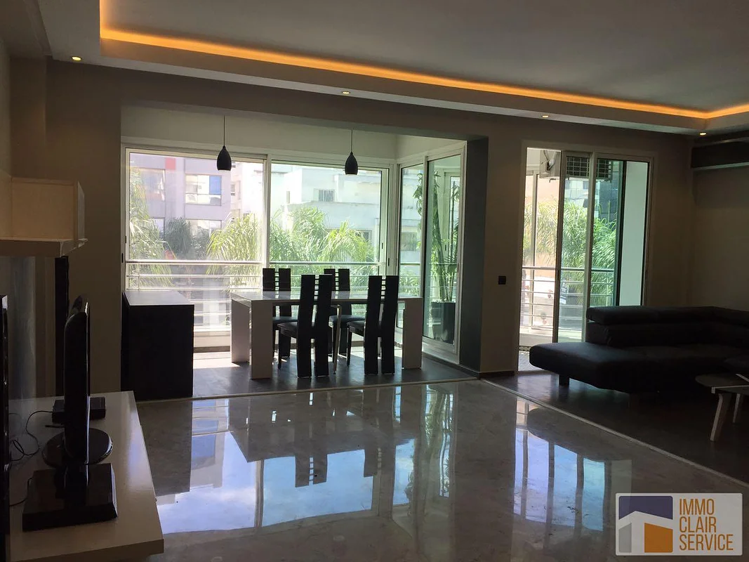 Modern Furnished Apartment with Terrace in Casablanca